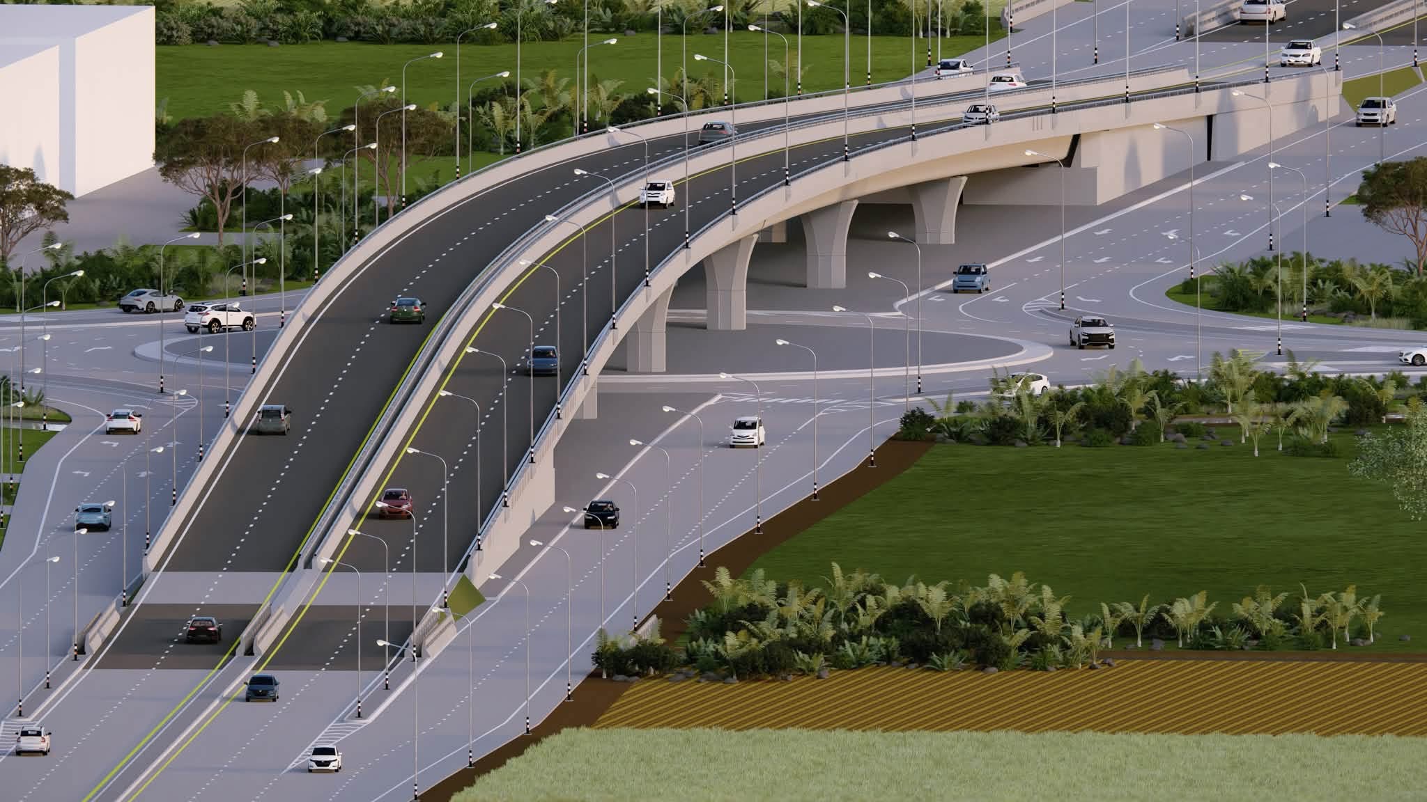 เชียงรายเริ่มสร้างสะพานข้ามแยกแม่ข้าวต้ม งบกว่า 329 ล้านบาท แก้รถติด–ลดอุบัติเหตุ คาดเปิดใช้ปี 2572